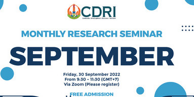 Cambodian Development Research Institute’s Monthly Research Seminar