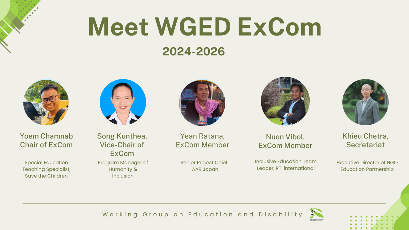 Meet the Newly Elected Executive Committee of the Working Group on Education and Disability