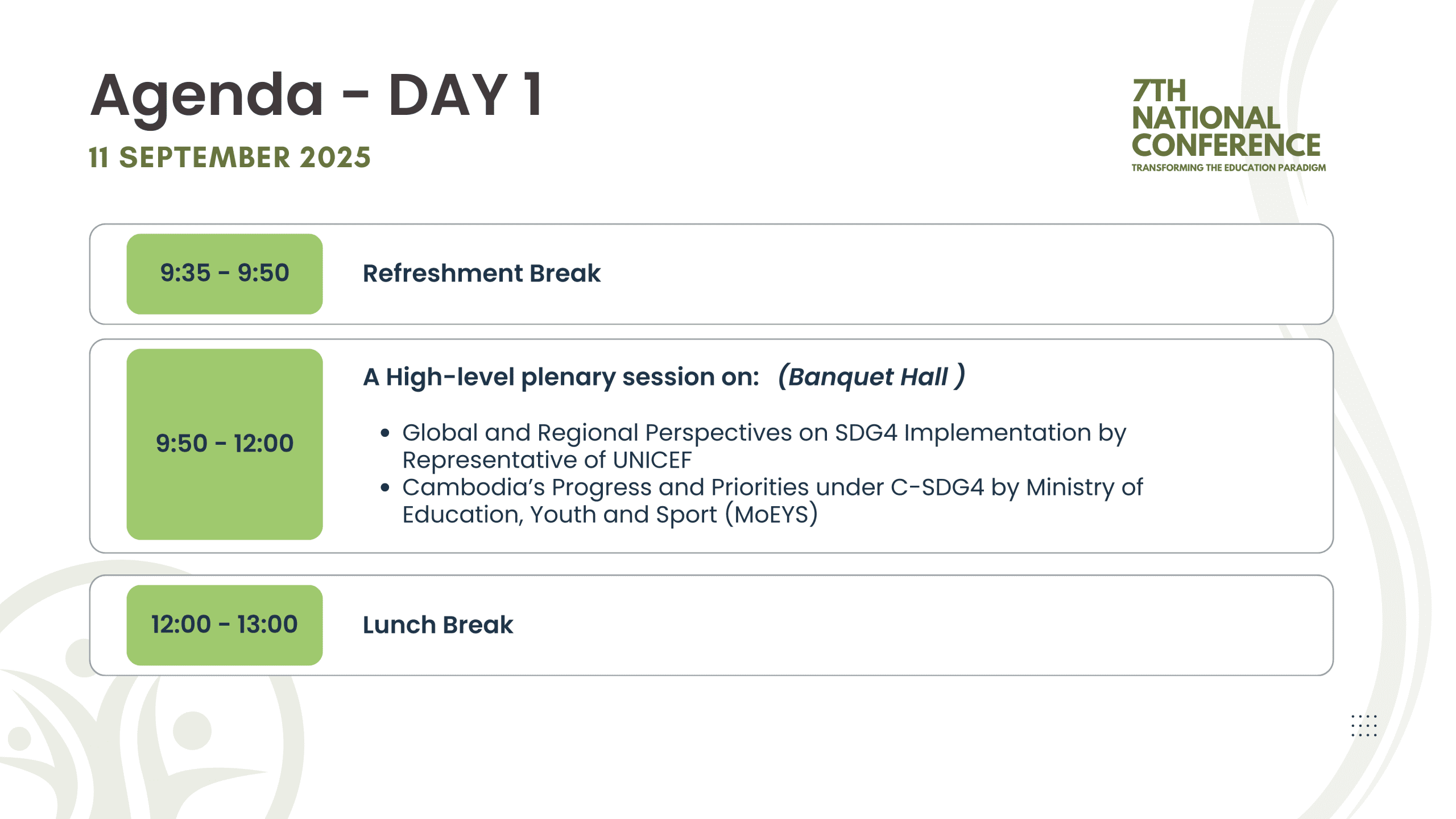 7th National Conference Program & Agenda